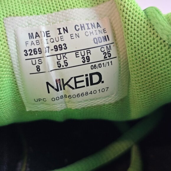 Nike Shox Running Shoes Womens 8 Black Green Gray NikeID Custom HRH Vintage - Picture 11 of 11